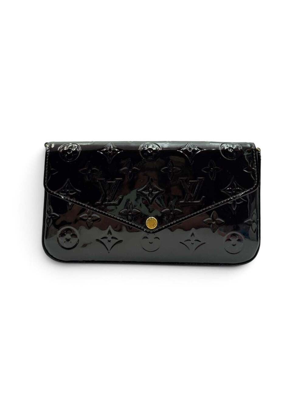 Louis Vuitton Pochette Fรฉlicie Monogram Vernis Amarante